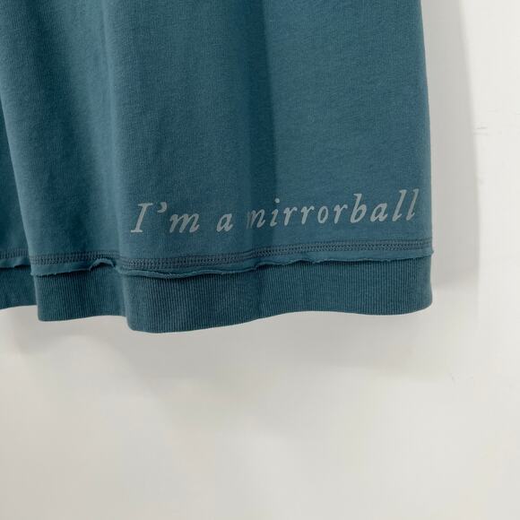 Taylor Swift Mirrorball Folklore T-Shirt Dress Blue Tie Waist Size Medium - Picture 6 of 10